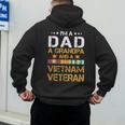I'm A Dad Grandpa And A Vietnam Veteran US Army Vet Men's Hoodie Back Print