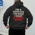 I'm a Grown Man I Do What My Daughter Wants Dad Men's Hoodie Back Print I'm a Grown Man I Do What My Daughter Wants Dad Men's Hoodie Back Print
