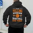 I'm Not Yelling This Is Just My Basketball Dad Voice Men's Hoodie Back Print