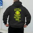 I'm Not Yelling This Is Just My Softball Dad Voice Men's Hoodie Back Print