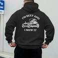 I'm Sexy And I Mow It Riding Lawn Mower Dad Mowing Lawn Men's Hoodie Back Print