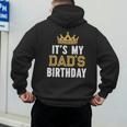 It's My Dad's Birthday Party Family Matching Small Men's Hoodie Back Print