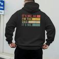 It's Me Hi I'm The Dad It's Me Dad Father's Day Retro Men's Hoodie Back Print