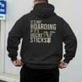 It's Not Hoarding If It's Hockey Sticks Tee Ice Hockey Dad Men's Hoodie Back Print