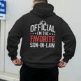 It's Official I'm The Favorite Son-In-Law Dad Father Men's Hoodie Back Print