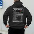 Jordanian Dad Nutrition Facts National Pride For Dad Men's Hoodie Back Print