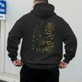 JROTC Dad United States Distressed Camo w US Flag Men's Hoodie Back Print