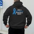 June Is Men’s Health Awareness Month Ribbon For Dad Grandpa Men's Hoodie Back Print