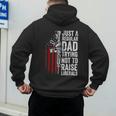 Just A Regular Dad Trying Not To Raise Liberals Father's Day Men's Hoodie Back Print