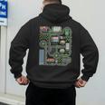 Kid Play Cars On Dad Back Race Track Mat Fathers Day Men's Hoodie Back Print