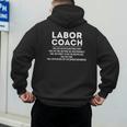 Labor Coach Delivery Checklist For New Dads Men's Hoodie Back Print