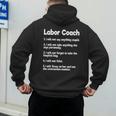 Labor Coach Expecting Dad Rules Papa Baby Men's Hoodie Back Print