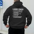 Labor Coach New Mom New Dad Hospital New Baby Shower Men's Hoodie Back Print