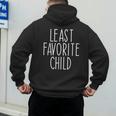 Least Favorite Child Mom Dad Son Men's Hoodie Back Print Least Favorite Child Mom Dad Son Men's Hoodie Back Print