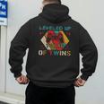 Leveled Up To Dad Of Twins Video Gamer Gaming Men's Hoodie Back Print