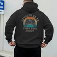 I Leveled Up To First Time Daddy Soon To Be Dad Men's Hoodie Back Print