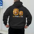 Lion Dad Like Father Like Son Lions Lovers Fathers Day Men's Hoodie Back Print
