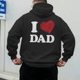 I Love Dad Men's Hoodie Back Print