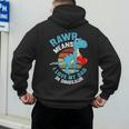 I Love My Dad Rawr Dinosaur Fathers Day Dino Toddler Boy Men's Hoodie Back Print