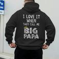 i Love It When You Call Me Big Papa Shirt Hip Hop Rap Dad Men's Hoodie Back Print