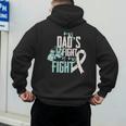 Lung Cancer Dad Ribbon Men's Hoodie Back Print