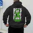 Lymphoma Cancer Awareness Lime Green Ribbon Dad's Fight Men's Hoodie Back Print