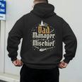 Magical Dad Manager Of Mischief Birthday Boys Girls Men's Hoodie Back Print Magical Dad Manager Of Mischief Birthday Boys Girls Men's Hoodie Back Print