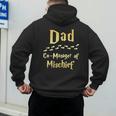 Magical Dad Manager Of Mischief Birthday Family Matching Men's Hoodie Back Print