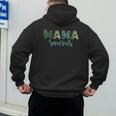 Mama Saurus Dinosaur Birthday Mom Dad Birthday Boy T-Rex Men's Hoodie Back Print