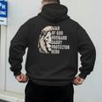 Man Of God Husband Daddy Protector Hero Lion Father's Day Men's Hoodie Back Print