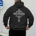 Man Of God Religious Christian Cross Husband Dad Fathers Day Men's Hoodie Back Print