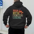 Man Myth Meat Smoker Legend Dad Grillfather BBQ Meat Smoking Men's Hoodie Back Print