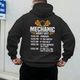 Mechanic Men Dad Hourly Rate Car Auto Garage Mechanic Men's Hoodie Back Print