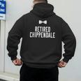 Men Dad Bod Joke Ex Male Dancer Humor Retired Chippendale Men's Hoodie Back Print