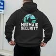 Mermaid Security Shirt Boys Swimmer Dad Merdad Trident Men's Hoodie Back Print