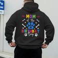 Mom And Dad Mom Of The Birthday Boy Dog Paw Family Matching Men's Hoodie Back Print