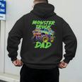 Monster Truck Dad Family Matching Birthday Party Fathers Day Men's Hoodie Back Print