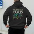 Monster Truck Dad Family Matching Monster Truck Lovers Men's Hoodie Back Print