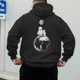 Moon And Astronaut Dad And Baby Space For Father's Day Men's Hoodie Back Print