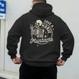 Mustache Dad Father’s Day Save A Horse Ride A Mustache Men's Hoodie Back Print