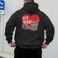 Nebelung Cat 1 Dad Father's Day Daddy Heart Decor For Men Women Kids Men's Hoodie Back Print