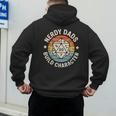 Nerdy Dads Build Character RPG Gaming Father's Day For Dad Men's Hoodie Back Print