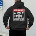 New Dad Prepared For Diaper Duty Daddy Diaper Duty Men's Hoodie Back Print New Dad Prepared For Diaper Duty Daddy Diaper Duty Men's Hoodie Back Print
