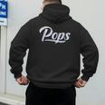 New Grandpa For Dad Called Pops Men's Hoodie Back Print