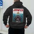 Newfoundland Dog Newfie Lab Jowls Burger Dog Mom Dad Men's Hoodie Back Print