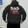 Ninja Birthday Party Dad Of The Birthday Ninja Small Men's Hoodie Back Print
