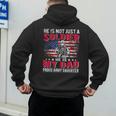 He Is Not Just A Solider He Is My Dad Proud Army Daughter Men's Hoodie Back Print