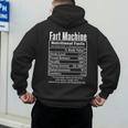 Nutrion Facts Fart Machine Dad Jokes Farting Humor Men's Hoodie Back Print