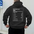 Nutrition Facts Dad Father's Day Shirt For Men Dad Men's Hoodie Back Print