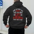 Old Men Gag Workout Gym Fitness Exercise Weightlifting Dad Men's Hoodie Back Print